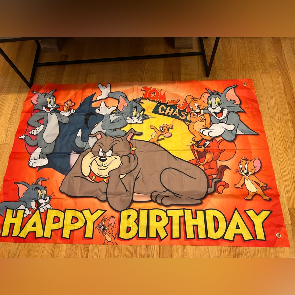 Happy Birthday Banner - tom & Jerry